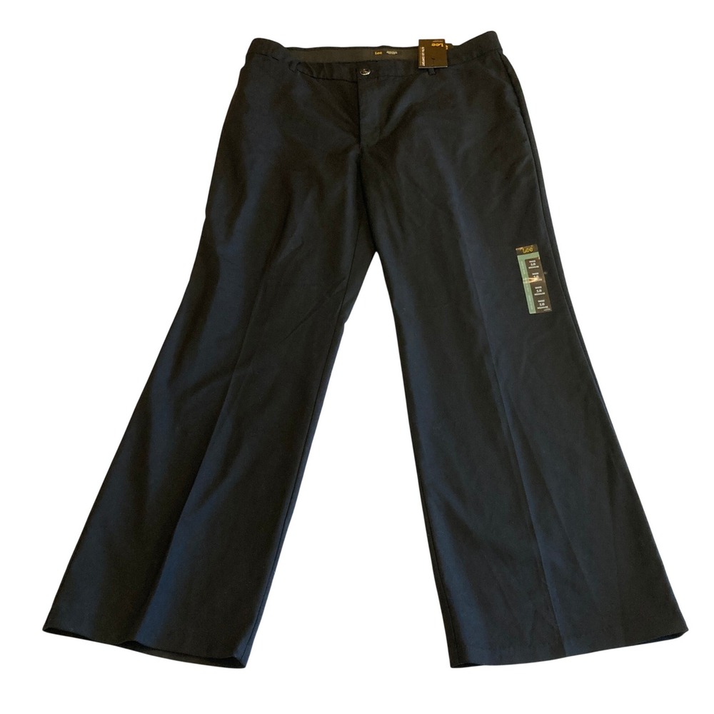 Lee Ultra Lux Comfort Women 18 Med (36x31) Mid Rise Trouser Flex Motion Black